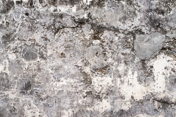 Loft-style plaster walls, gray, white, empty space used as wallpaper. Popular in home design or interior design. with copy spaces.