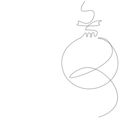 Christmas decoration element ball drawing. Vector illustration