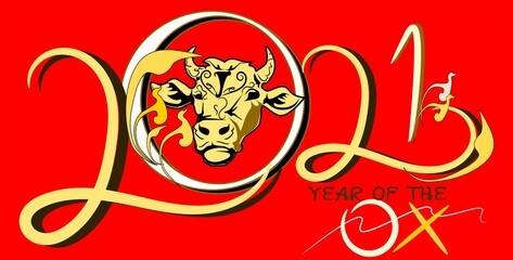 Ox of the year happy new year 2021