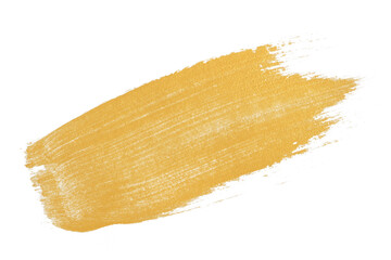 gold texture paint stain on white