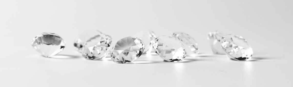 diamonds isolated on white