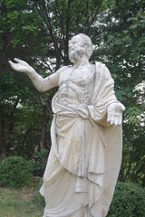 The ancient marble portrait of man with beard