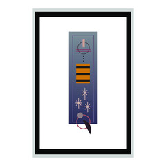 Minimalist style geometric abstract illustration for wall decoration, postcard cover design, or brochure, vector EPS10