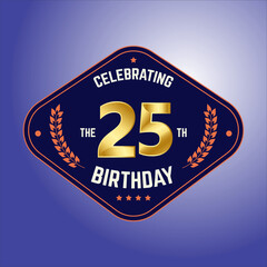 25 Year Anniversary Vector Template Design Illustration