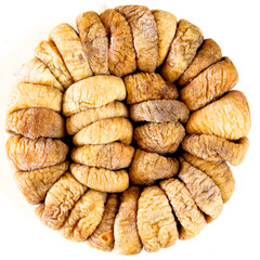 An arrangement of dried figs.