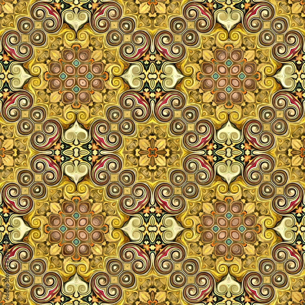Poster abstract decorative multicolor texture kaleidoscopic pattern computer generated fractal design.