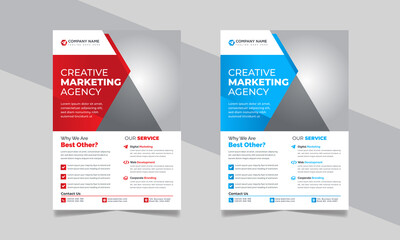 Creative Marketing Agency flyers, corporate flyer design template, creative flyer design