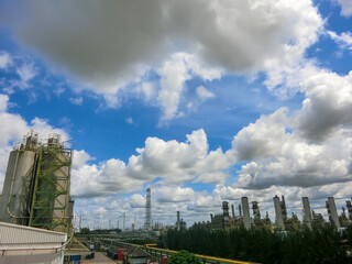 plant petrochemical  In the daytime with copy space on top.