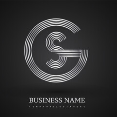 Letter SG logo design circle G shape. Elegant silver colored, symbol for your business name or company identity.