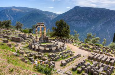 Sanctuary of Athena Pronaia, Delphi, Greece.