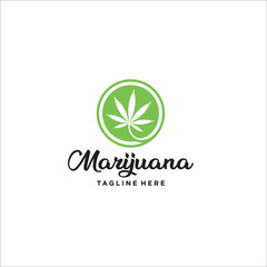 marijuana logo icon silhouette vector
