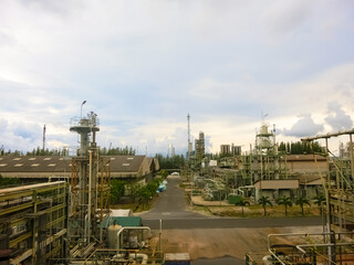 plant petrochemical  In the daytime with copy space on top.