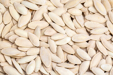 Detail of dried pumpkin seeds