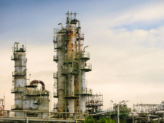 plant petrochemical  In the daytime with copy space on top.