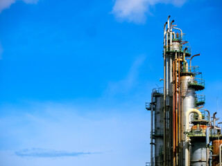 plant petrochemical  In the daytime with copy space on top.