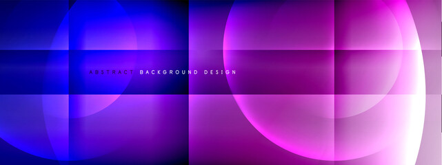 Fototapeta premium Vector abstract background - circle and cross on fluid gradient with shadows and light effects. Techno or business shiny design templates for text