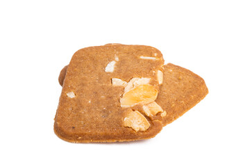 cookies with almonds isolated