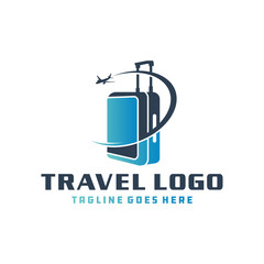 holiday travel suitcase logo