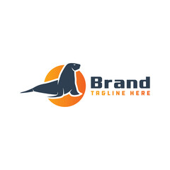 seal animal logo design