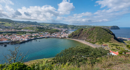 Fototapeta premium Walk on the Azores archipelago. Discovery of the island of Faial, Azores. Portugal