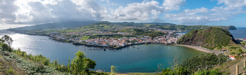 Walk on the Azores archipelago. Discovery of the island of Faial, Azores. Portugal