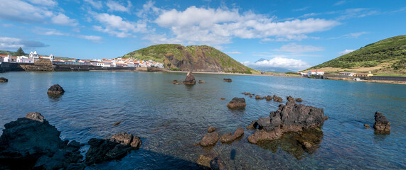 Walk on the Azores archipelago. Discovery of the island of Faial, Azores. Portugal