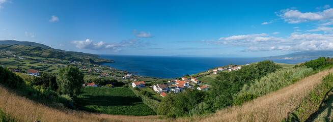 Fototapeta na wymiar Walk on the Azores archipelago. Discovery of the island of Faial, Azores. Portugal
