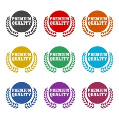 Premium Quality Badge Design Concept, color set