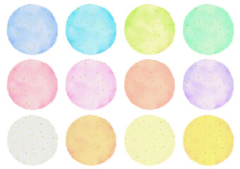 和紙フレーム05【円/明色】