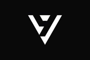 Minimal Innovative Initial VY logo and YV logo. Letter V Y YV VY creative elegant Monogram. Premium Business logo icon. White color on black background