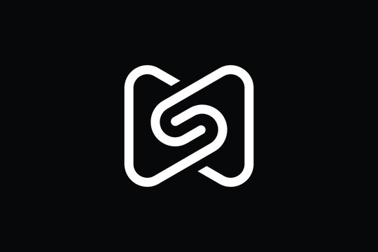 Minimal Innovative Initial MS logo and SM logo. Letter M S SM MS creative elegant Monogram. Premium Business logo icon. White color on black background