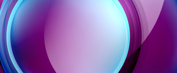 Circles and bubbles abstract background. Fluid liquid round shapes for web banner, app or poster