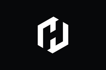 Minimal Innovative Initial H logo and HH logo. Letter H HH creative elegant Monogram. Premium Business logo icon. White color on black background