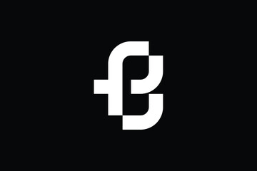 Minimal Innovative Initial FB logo and BF logo. Letter F B BF FB creative elegant Monogram. Premium Business logo icon. White color on black background