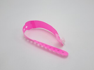 Pink baby name tag wrist ankle binder