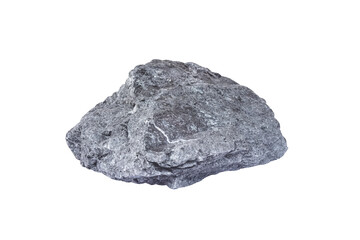 Stone isolated on white background , gray clipping path