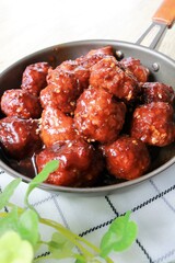 肉団子の甘酢あんかけ