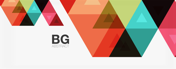 Mosaic triangle pattern abstract background for cover, banner, flyer and poster and other template