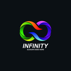 Infinity logo design in vector