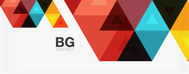 Mosaic triangle pattern abstract background for cover, banner, flyer and poster and other template