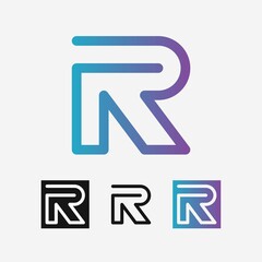 Letter R logo vector design illustration
