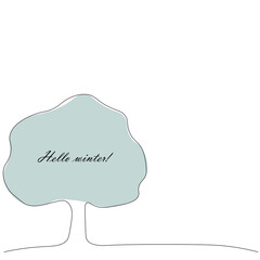Hello winter card design, vector illustration