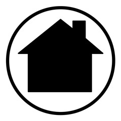 Stay home  icon, house symbol, quarantine covid virus vector illustration isolated on white background