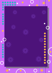 A4 size vertical winter christmas background with snowflake
