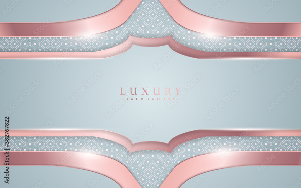 Aufkleber luxury background design with white and golden element decoration. elegant shape vector layout templ