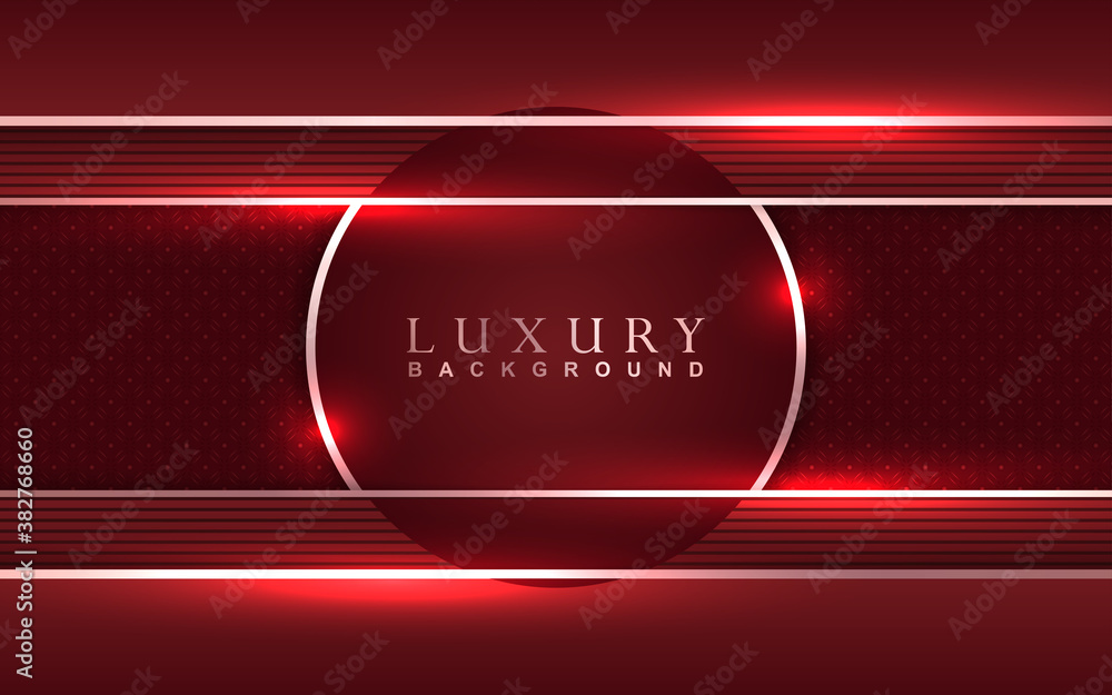 Poster luxury background design with green and golden element decoration. elegant shape vector layout templ