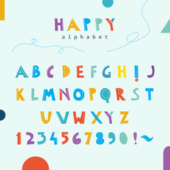 Simple and colorful alphabet for children
