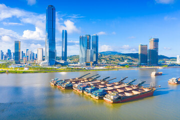 Fototapeta premium Landscape of Hengqin Free Trade Zone, Zhuhai City, Guangdong Province, China