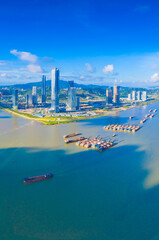Fototapeta premium Landscape of Hengqin Free Trade Zone, Zhuhai City, Guangdong Province, China