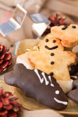 christmas cookies with christmas decorations
